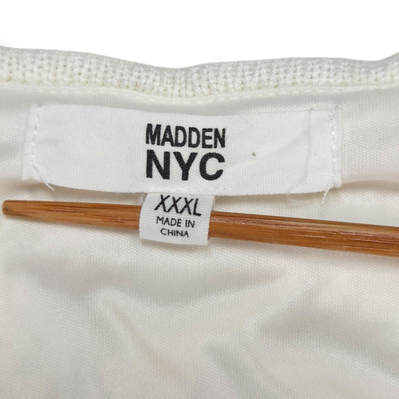 Steve Madden NYC Crochet Lined Midi Dress Crisscross Back Sleeveless XXXL Cloud - Picture 4 of 9